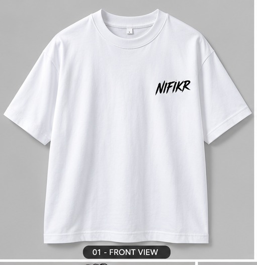 NIFIKR Shadow Samurai Anime Graphic Oversized T-Shirt – White